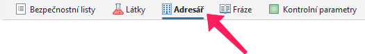 Karta Adresář