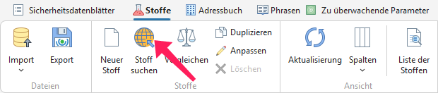Suche nach einem Stoff auf ECHA