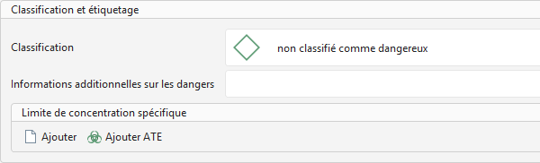 Classification et étiquetage