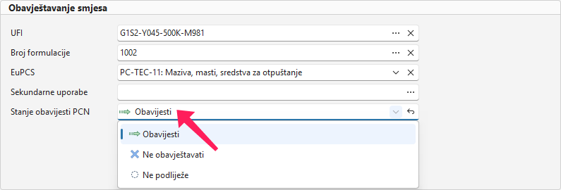 Stanje obavijesti