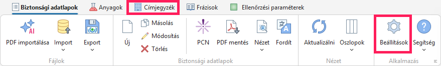 Beállítások