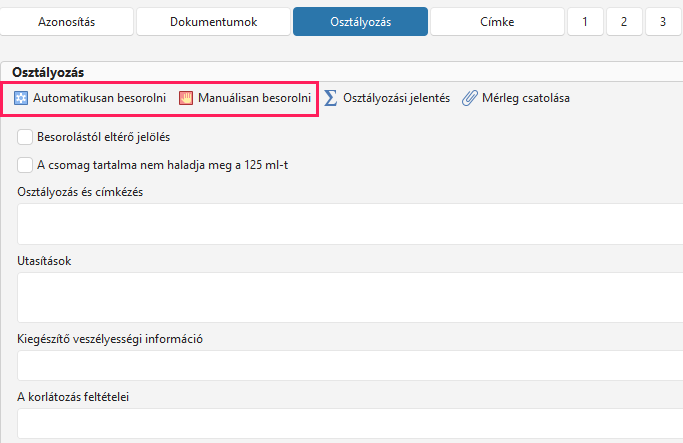 Automatikusan besorolni