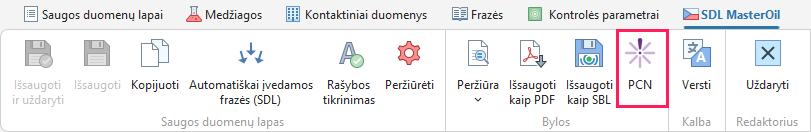 PCN mygtukas
