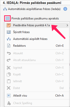Ieteiktās frāzes