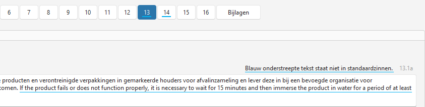 Niet-vertaalde blauwe tekst