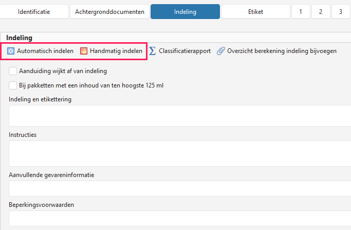 Automatische indeling
