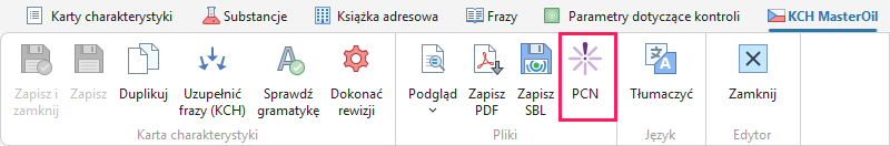 Przycisk PCN