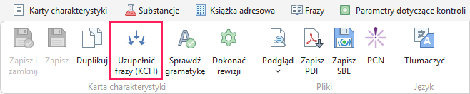 Uzupełnianie sekcji