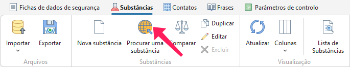 Pesquisa de uma substância na ECHA