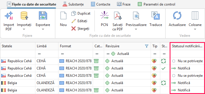 Coloana Notifică