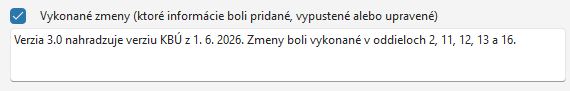 Zmeny v oddieloch