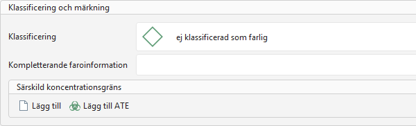 Klassificering och märkning