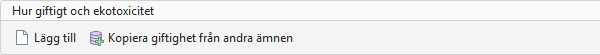 Hur giftigt och ekotoxicitet
