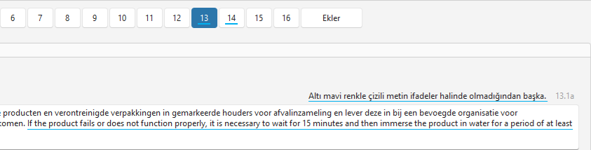 Çevrilmemiş mavi metin