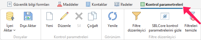 Kontrol parametreleri
